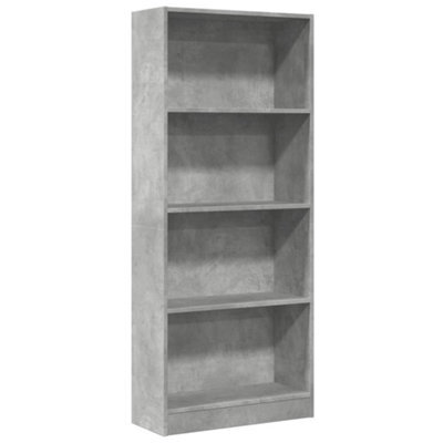 Berkfield Versatile Bookcase Concrete Grey 60X24X143 Cm Engineered Wood