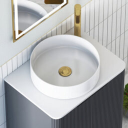 Royal Bathrooms Avenza 600mm Matt Obsidian Black Wall Hung Bathroom Countertop Vanity Unit 1 Drawer With Art Round Basin - thumbnail 7