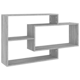 Berkfield Wall Shelf Grey Sonoma 104X20X58.5 Cm Engineered Wood - thumbnail 2