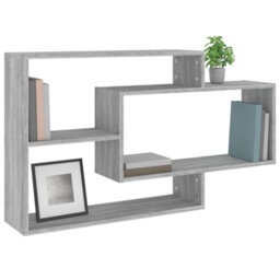Berkfield Wall Shelf Grey Sonoma 104X20X58.5 Cm Engineered Wood - thumbnail 5
