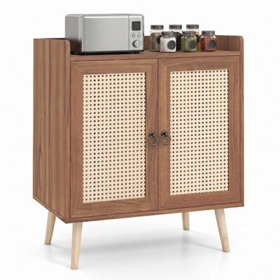 Boho Rattan Sideboard Cabinet With 2 Doors - image 1