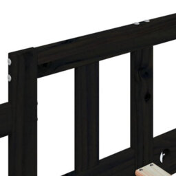 Berkfield Day Bed Black 80X200 Cm Solid Wood Pine - thumbnail 9