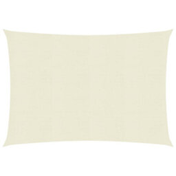 Berkfield Sunshade Sail 160 G/m2 Cream 3X4 M Hdpe - thumbnail 1