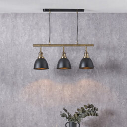 Pacific Lifestyle Black And Gold Kitchen Island Ceiling Lights - thumbnail 1