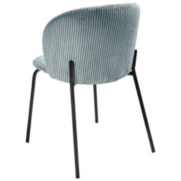 Beliani Set Of 2 Dining Chairs Miles Corduroy Light Blue - thumbnail 7