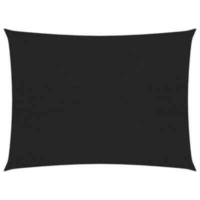 Berkfield Sunshade Sail 160 G/m2 Black 3.5X4.5 M Hdpe - image 1
