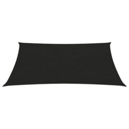 Berkfield Sunshade Sail 160 G/m2 Black 3.5X4.5 M Hdpe - thumbnail 2