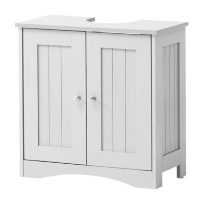 White Bathroom Under Sink Cabinet Basin Storage Cupboard Vanity Unit Furniture - image 1