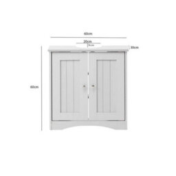 White Bathroom Under Sink Cabinet Basin Storage Cupboard Vanity Unit Furniture - thumbnail 2