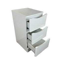 D Pro T Bathrooms 350mm Gloss White Bathroom Storage Cabinet With 3 Soft-Close Drawers H850mm - thumbnail 4