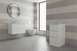 D Pro T Bathrooms 350mm Gloss White Bathroom Storage Cabinet With 3 Soft-Close Drawers H850mm - thumbnail 2