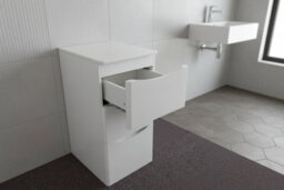 D Pro T Bathrooms 350mm Gloss White Bathroom Storage Cabinet With 3 Soft-Close Drawers H850mm - thumbnail 3
