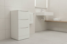D Pro T Bathrooms 350mm Gloss White Bathroom Storage Cabinet With 3 Soft-Close Drawers H850mm - thumbnail 1