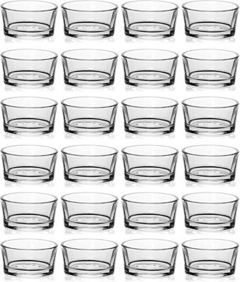 Zuvo Glass Tealight Candle Holders Set Of 24 Durable Reusable Clear Glass For Weddings And Decor - image 1