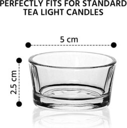 Zuvo Glass Tealight Candle Holders Set Of 24 Durable Reusable Clear Glass For Weddings And Decor - thumbnail 3