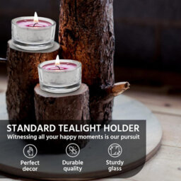 Zuvo Glass Tealight Candle Holders Set Of 24 Durable Reusable Clear Glass For Weddings And Decor - thumbnail 5