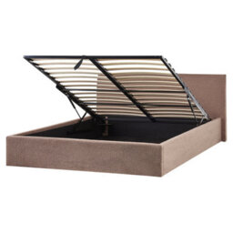 Beliani Ottoman Bed Boucle Orbey 160 X 200 Cm (Eu King Size) Brown - thumbnail 4