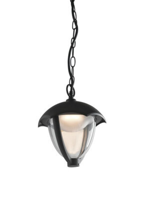 Luminosa Lighting Luminosa Megan Outdoor Led Pendant Ceiling Light Black, Ip44 800Lm 4000K 18.8Cm