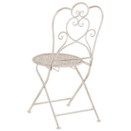 Beliani Bistro Set Folding Trieste Metal Light Beige - thumbnail 8