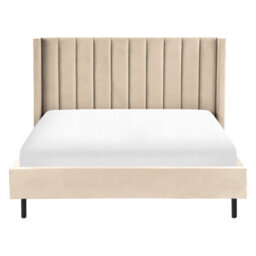 Beliani Bed Velvet Villette 160 X 200 Cm (Eu King Size) Beige - thumbnail 4
