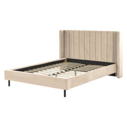 Beliani Bed Velvet Villette 160 X 200 Cm (Eu King Size) Beige - thumbnail 6