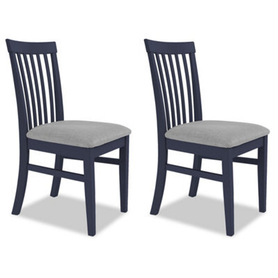 Statement Furniture Florence Highback Upholstered Chairs Set Of 2 - Navy Blue - image 1