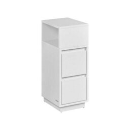 Songmics Side Table, Storage Drawer And Open Shelf With Solid Wood Legs, Perfect For Bedroom Or Living Room, Cloud White - thumbnail 7