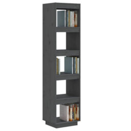 Berkfield Book Cabinet/room Divider Grey 40X35X167 Cm Solid Wood Pine - thumbnail 4