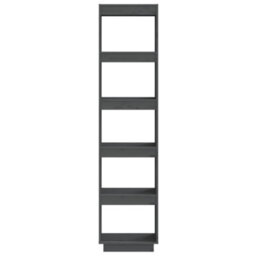Berkfield Book Cabinet/room Divider Grey 40X35X167 Cm Solid Wood Pine - thumbnail 5