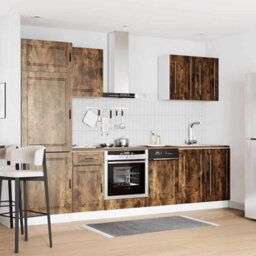 Berkfield 7 Piece Kitchen Cabinet Set Porto Smoked Oak Engineered Wood - thumbnail 3