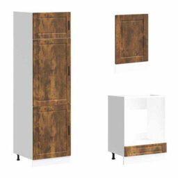 Berkfield 7 Piece Kitchen Cabinet Set Porto Smoked Oak Engineered Wood - thumbnail 5