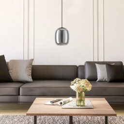 Eglo Ciampino Black Steel & Glass Modern Pendant - thumbnail 2