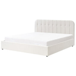 Beliani Ottoman Bed Fabric Challans 180 X 200 Cm (Eu Super King) Off-White - thumbnail 4
