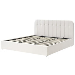 Beliani Ottoman Bed Fabric Challans 180 X 200 Cm (Eu Super King) Off-White - thumbnail 6