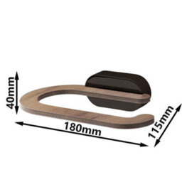 Bisk Matte Black/brown Toilet Roll Holder Hanger Wall Mounted Wc Bathroom Accessories - thumbnail 2