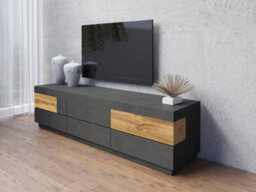 Arte Silke Tv Cabinet - Contemporary Handle-Free Design In High-Quality Laminated Board - W2060mm X H540mm X D500mm - thumbnail 3