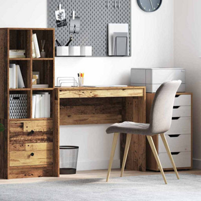 Berkfield Writing Desk Old Wood Engineered Wood 90 X 40 X 76 Cm Durable - image 1
