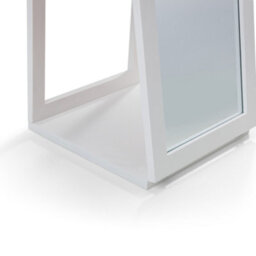 Julian Bowen Fresco White Storage Mirror With Shevles, Wood Frame, Rectangular, Full Length, Freestanding, 155 X 36 X 36Cm - thumbnail 5