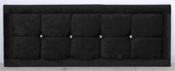 Comfy Deluxe 4Ft 20Inch  Black Crush Velvet Venice With Diamond Buttons