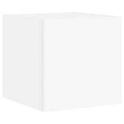 Berkfield 4 Piece Tv Wall Cabinets With Led Lights White - thumbnail 8