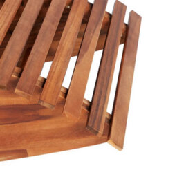 Walplus Rocking Sun Lounger  For Beach, Backyard, Garden, Campsite Acacia Wood - thumbnail 3