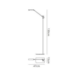Luminosa Lighting Luminosa Phuket Floor Lamp 1 Light 7W Led 3000K, 600Lm, Touch Dimmer, Matt White / Beech, 3Yrs Warranty - thumbnail 9