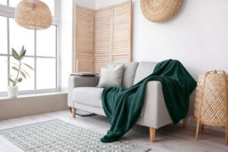 Waffle Flannel Fleece Throw Blanket Soft Warm Sofa Bed Travel (Emerald Green, King) - Pack Of 2 - thumbnail 5