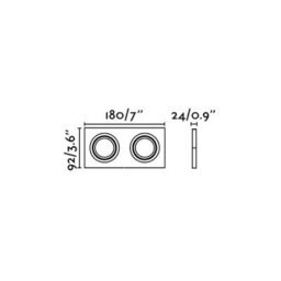 Luminosa Lighting Luminosa Rad Tiltable Black Recessed Downlight Square 2X Gu10 - thumbnail 5