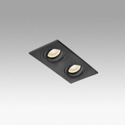 Luminosa Lighting Luminosa Rad Tiltable Black Recessed Downlight Square 2X Gu10 - thumbnail 4