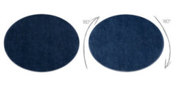 RugsX Modern Washing Carpet Lindo Circle Navy Blue, Anti-Slip, Shaggy Circle 120 Cm - thumbnail 2