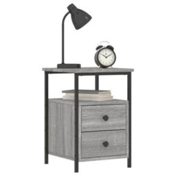 Berkfield Bedside Cabinets 2 Pcs Grey Sonoma 34X35.5X50 Cm Engineered Wood - thumbnail 3
