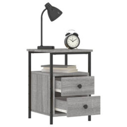 Berkfield Bedside Cabinets 2 Pcs Grey Sonoma 34X35.5X50 Cm Engineered Wood - thumbnail 4