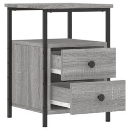 Berkfield Bedside Cabinets 2 Pcs Grey Sonoma 34X35.5X50 Cm Engineered Wood - thumbnail 7