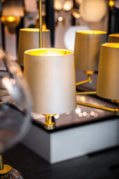 Luminosa Lighting Luminosa Princeton Multi Arm Pendant Ceiling 5 Light Beige (Gold Inside), Brushed Brass - thumbnail 4